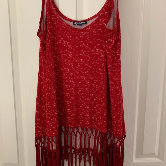 Tops - Freshman Red and white tank
